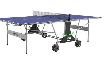 KETTLER outdoor table tennis bundle with rackets and balls