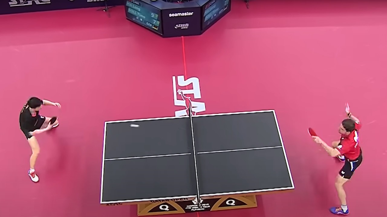 Timo Boll Vs Ma Long at the Qatar Open 2019 © World Table Tennis Timo Boll Vs Ma Long at the Qatar Open 2019 © World Table Tennis